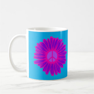 Caneca De Café Dália da Paz Rosa e Roxa