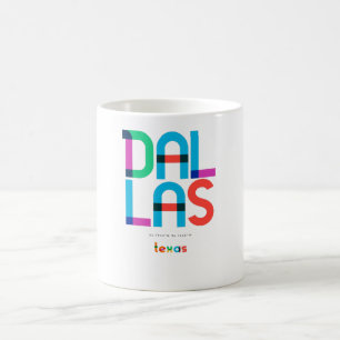 Caneca De Café Dallas Texas Meados do Século, Arte Pop,
