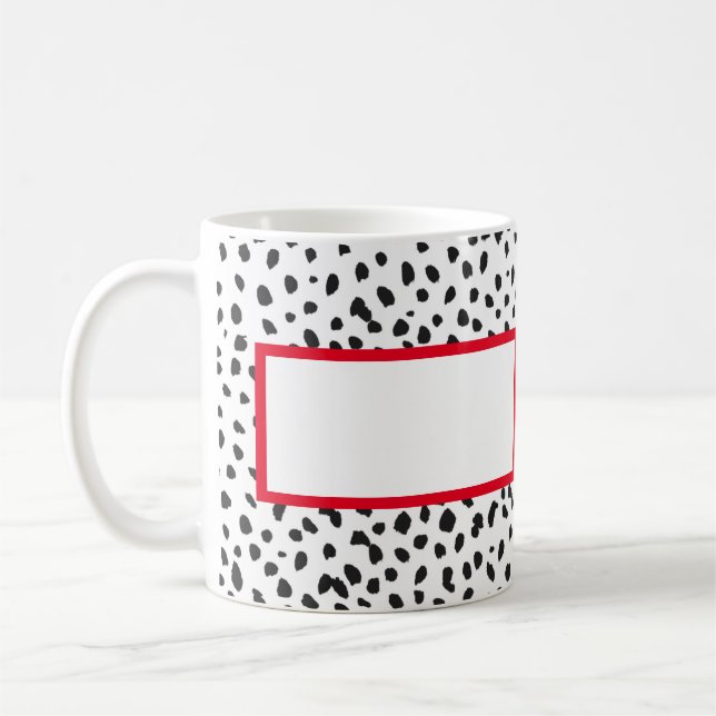 Caneca De Café Dalmacianos adiciona nome Coffee Mug (Esquerda)