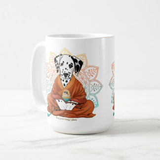 Caneca De Café Dálmata Encontre Seu Lugar Feliz