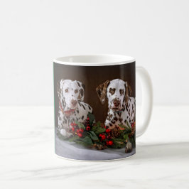 Caneca De Café Dálmatas de Natal