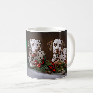 Caneca De Café Dálmatas de Natal