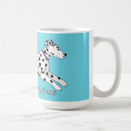 Caneca De Café Dálmatas Woodwynd preto e fígado