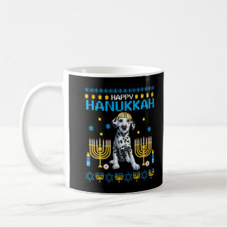 Caneca De Café Dalmatian Chanukah Jewish Ugly Hanukkah Sweater Pa