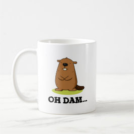Caneca De Café Dam Funny Beaver Pun