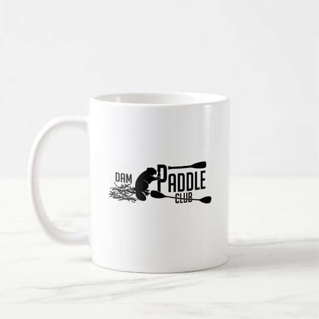 Caneca De Café Dam Paddle Club Beaver Logo 11oz Café (Esquerda)