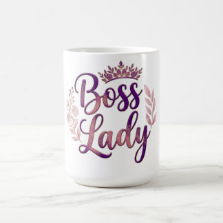 Caneca De Café Dama Chefe Floral