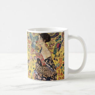 Caneca De Café Dama com um Leque por Gustav Klimt