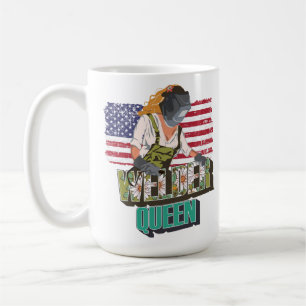 Caneca De Café Dama da rainha soldadora para a soldadora