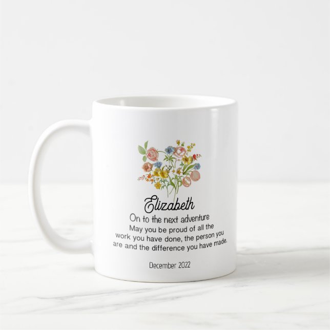 Caneca De Café Dama de aposentadoria personalizada Mug (Esquerda)