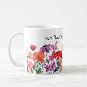 Caneca De Café Dama de flor silvestre de Cama cerâmica