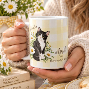 Caneca De Café Dama de honra de flor de nascimento de abril Marga