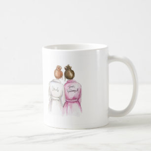 Caneca De Café Dama de honra júnior? Empregada doméstica vermel