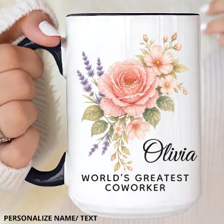 Caneca De Café Dama de honra | Nome do professor florista moderno