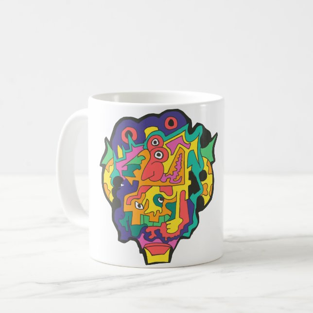 Caneca De Café Dama do Guarda-Chuva (Frente Esquerda)