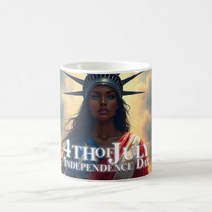 Caneca De Café Dama Liberdade Reimaginada – Uma Nova Face da Libe