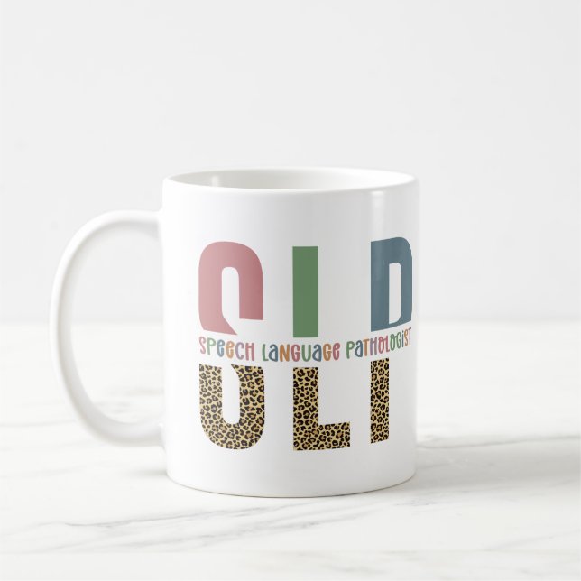 Caneca De Café Dama patologista de língua impressão do SLP (Esquerda)