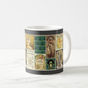 Caneca De Café Damas Art Nouveau