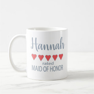Caneca De Café Damas de Honra e Cortejo de Casamento 5 Corações D