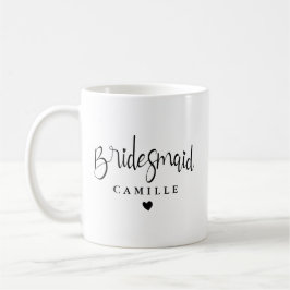 Caneca De Café Damas de honra elegantes personalizadas Casamento