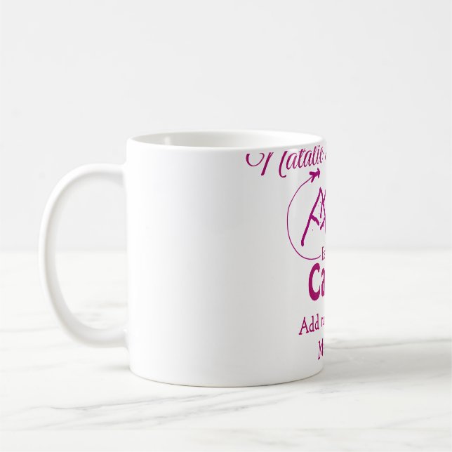 Caneca De Café Damas de honra rosa adicionar nome data ano desped (Esquerda)