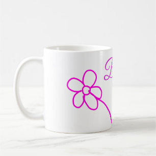Caneca De Café Damas de honra rosa minimalista simples adicionar 