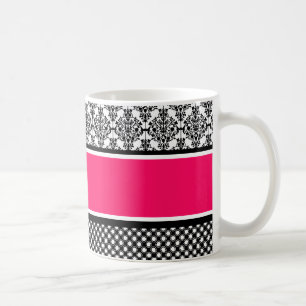 Caneca De Café damasco rosa quente