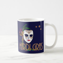 Caneca De Café Damask Mardi Gras Mug