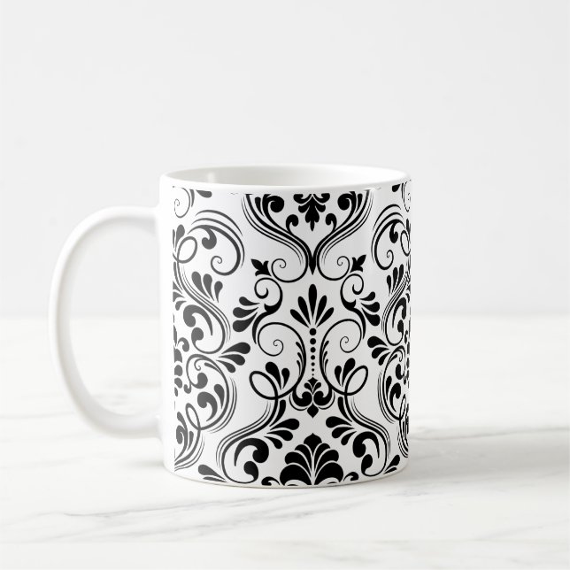 Caneca De Café Damask sem costura (Esquerda)