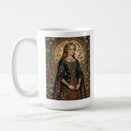 Caneca De Café Dame au jardin, illustration médiévale/renaissance