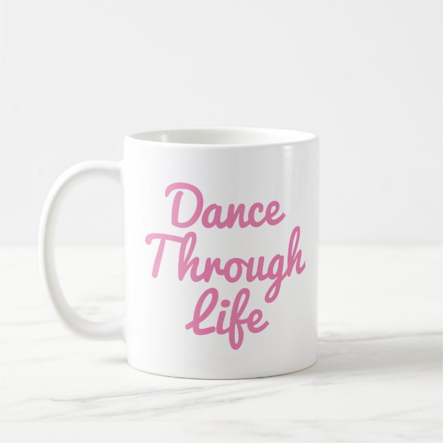 Caneca De Café Dança Através da Vida, Dançarino Dançarino Gift Ba (Esquerda)