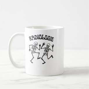 Caneca De Café Dança de Esqueleto de Radiologia Humor Vintage