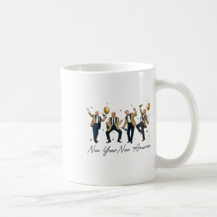 Caneca De Café Dança Divertida de Trump na Véspera de Ano Novo Tr