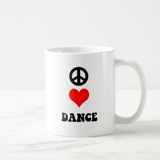 Caneca De Café Dança do amor da paz (Direita)