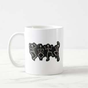 Caneca De Café Dança do Dia de as Bruxas engraçado com o esquelet