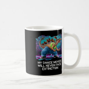 Caneca De Café Dança do Dinossauro Dança Divertida do Dino 