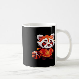 Caneca De Café Dança engraçada de panda vermelho e leão de crianç