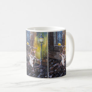 Caneca De Café Dança na Chuva Pintura de Alfred Fox