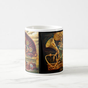 Caneca De Café Dança & sulco do Aqua de DJs=