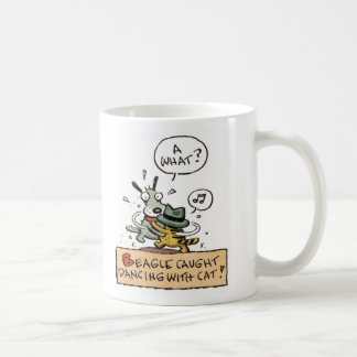 Caneca De Café Dança travada lebreiro com um gato