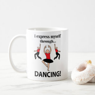 Caneca De Café Dançando Eu Me Expresso Através Da Dança