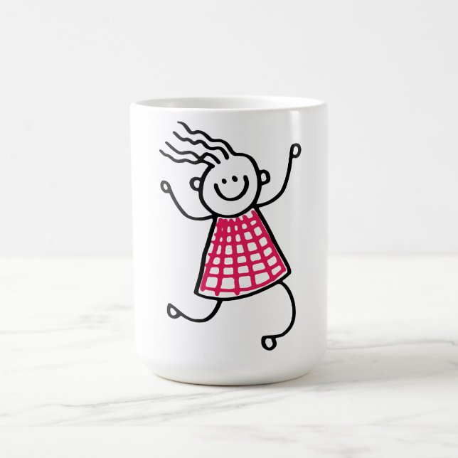 Caneca De Café Dançando Pau Mulher Café Mug (Centro)