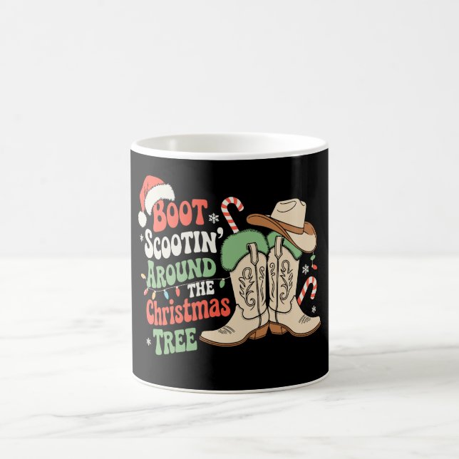 Caneca De Café Dançando Rodeio em Torno da Árvore de Natal Wester (Centro)