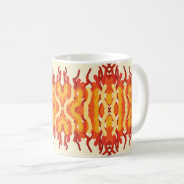 Caneca De Café Dançando Sunburst Pop de Abstrato de Arte Colorida