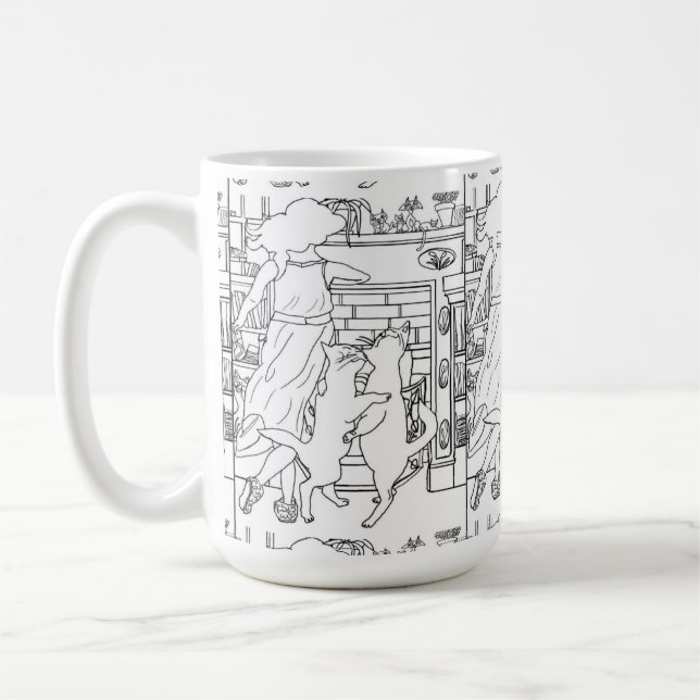 Caneca De Café Dançar Com Gatos 🐈 (Esquerda)