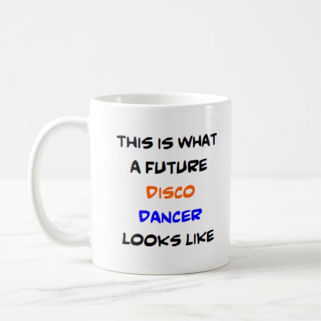 Caneca De Café dançarina de discoteca, futuro (Esquerda)
