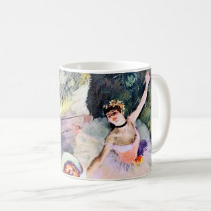 Caneca De Café Dançarina de Edgar Degas com Buquê de Flores