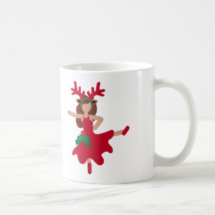 Caneca De Café dançarina do xmas flamenco emoji
