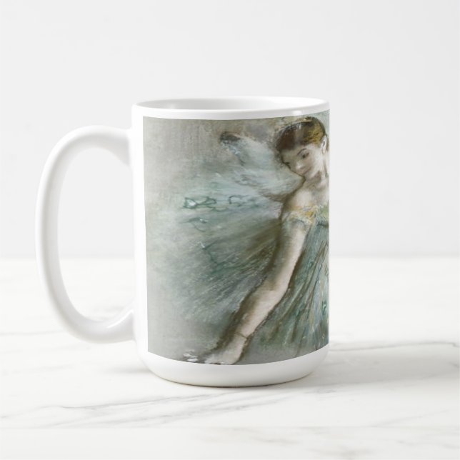 Caneca De Café Dançarina em Verde por Edgar Degas (Esquerda)