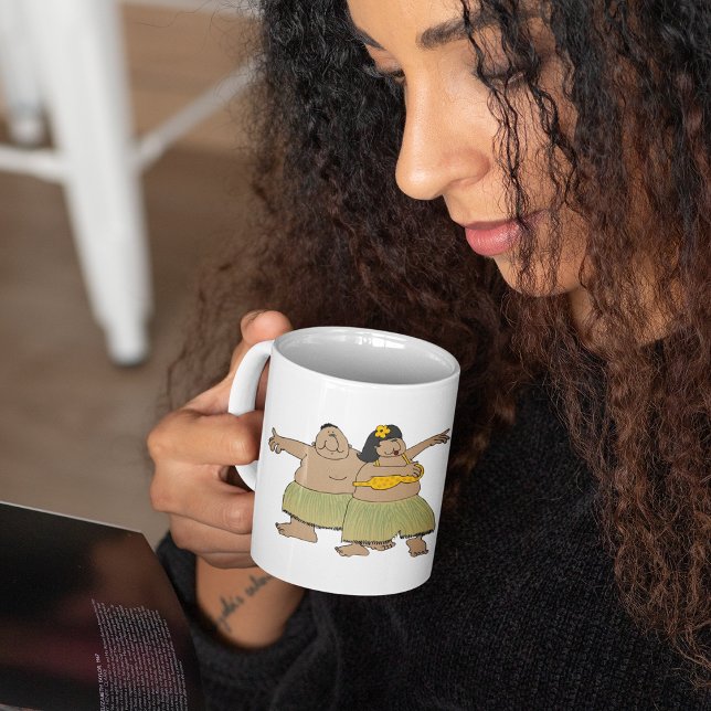 Caneca de Café Dançarinas de Hula (Criador carregado)